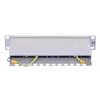 Patch panel LANBERG PPF6-9012-S, 12-port, kov, sivý, 1HE, 215×130×44.5 mm