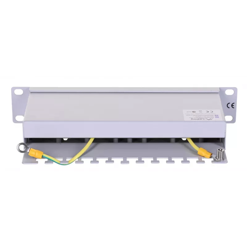Patch panel LANBERG PPF6-9012-S, 12-port, kov, sivý, 1HE, 215×130×44.5 mm