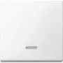 Svetelný vypínač Merten 436019 — termoplast biely, tlačidlové ovládanie, jednodielny