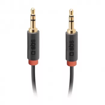 SBS TECABLE35KR - Audiokábel - mini-phone stereo 3,5 mm samec na mini-phone stereo 3,5 mm samec - 1,5 m - čierna (TECABLE35KR)