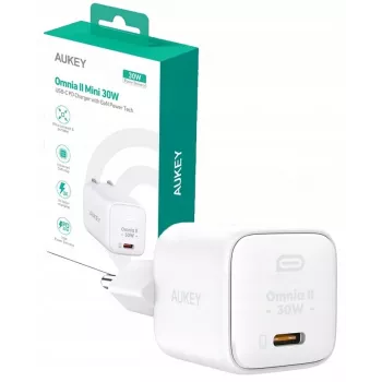 Nástenná nabíjačka PA-B1L biela Omnia II Mini 1xUSB-C PowerDelivery 30W 5A