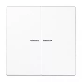 Nástenná doska / kryt vypínača JUNG LS102KO5WW, plast, bezskrutkový, 1 kus