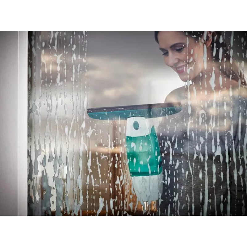Leifheit okenný vysávač Glass Cleaner Dry&Clean s rukoväťou a stieracou kefou 51003
