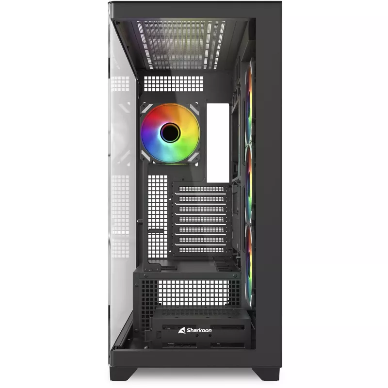 ELITE SHARK CA500, skriňa tower čierna, 2x tvrdené sklo