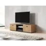 TV skrinka Cama Meble SOHO 140, Lefkas dub/čierna, 1400×430×370 mm
