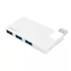 USB 3.0 4-port hub, strieborný