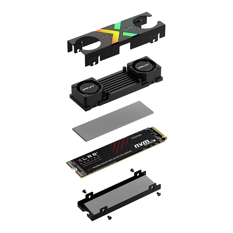 PNY XLR8 CS3150 1 TB M.2 2280 NVMe disk SSD, PCIe 5.0, s chladičom