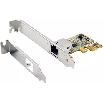 Exsys PCI-EXPRESS Ethernet karta 1 port vrátane LowProfile držiaka Realtek čipset - sieťová karta - PCI-Express