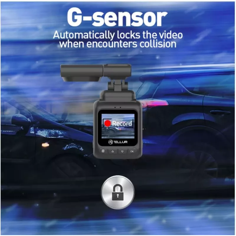 Palubná kamera Tellur Dash Patrol DC2 FullHD 1080P GPS čierna