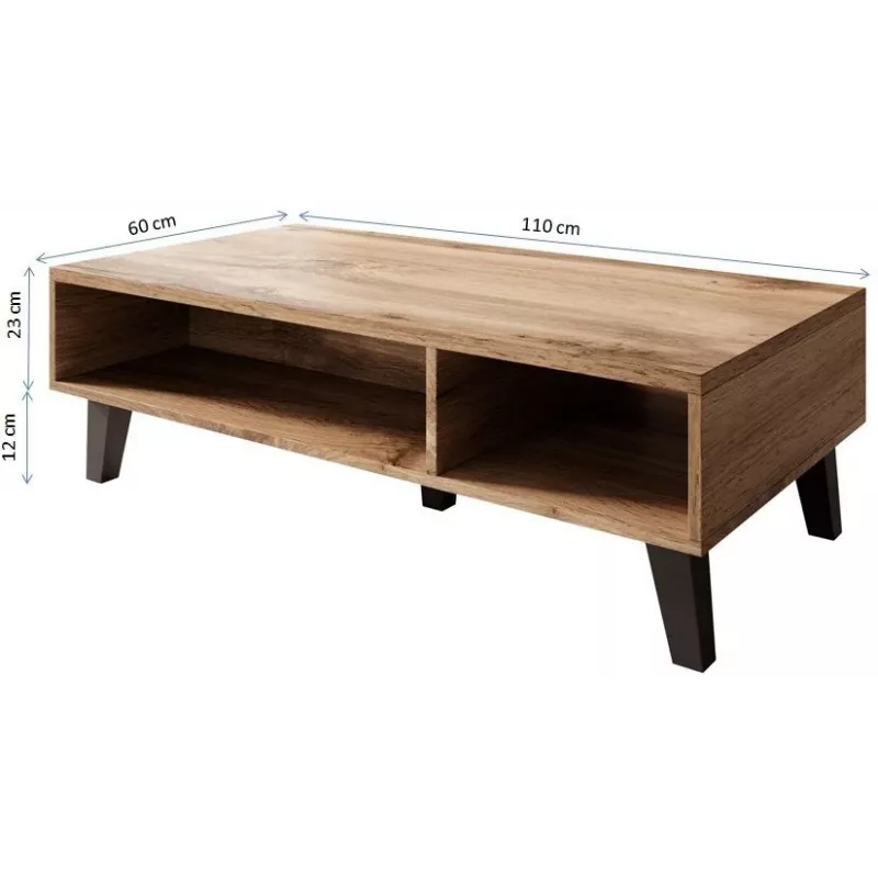 Cama konferenčný stolík NORD 110 cm dub wotan/antracit