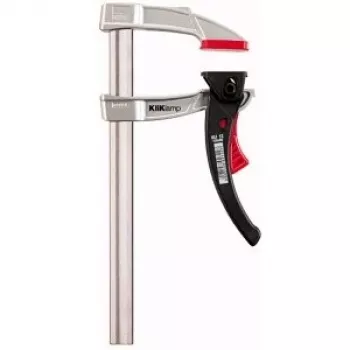 Skrutková svorka BESSEY KliKlamp KLI16 16 cm nerezová oceľ čierna červená