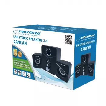 Esperanza EP153 USB 2.1 reproduktorová sada 6 W čierna