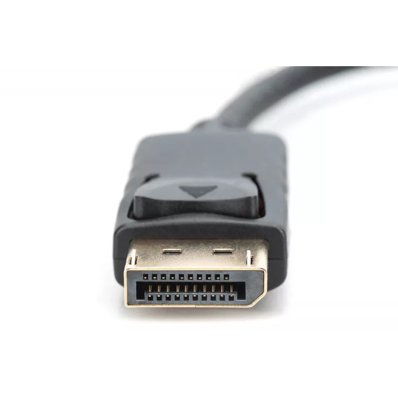 DIGITUS adaptér, DisplayPort konektor samec - HDMI A konektor samica DisplayPort Standard 1.1a, certifikát UL20276, AWG28 (DB-340400-001-S)