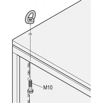 SCHROFF SADA ZDVÍHACÍCH OČIEK M10 4 KS - príslušenstvo racku (20117080)