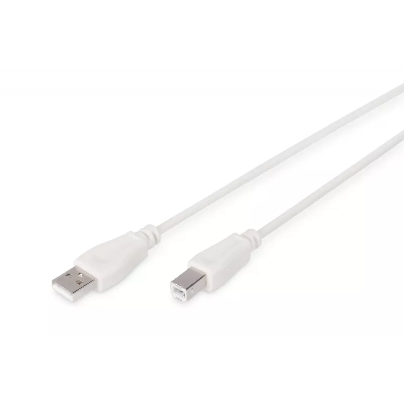 Assmann USB prepojovací kábel, Type-A - B M/M, 3,0 m, vhodný pre USB 2.0, UL, béžový (AK-300102-030-E)