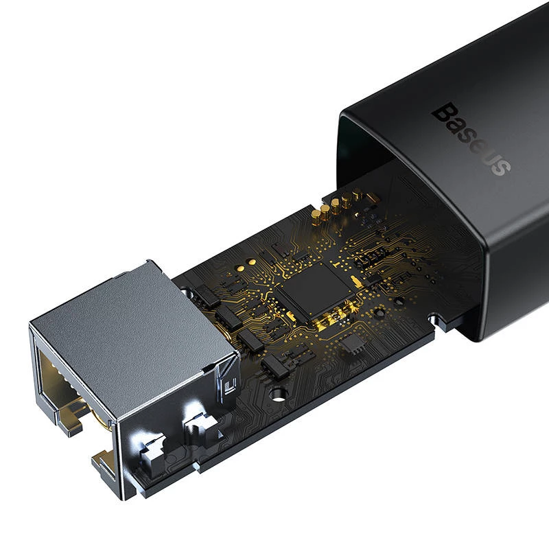 Baseus Lite Series USB na RJ45 sieťový adaptér, 100Mbit/s (čierny)