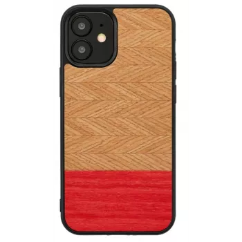 Ochranné puzdro na telefón Man and Wood pre iPhone 12 mini – rybí vzor azalea čierna
