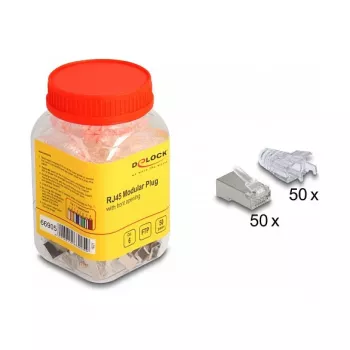 DeLOCK RJ45 modulárny konektor Cat.6 50 ks s ochrannými priechodkami proti zlomeniu
