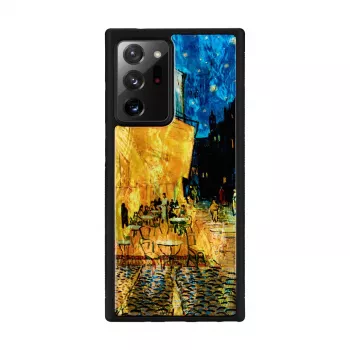 Puzdro na mobil iKins pre Samsung Galaxy Note 20 Ultra — čierne, dizajn Café Terrace