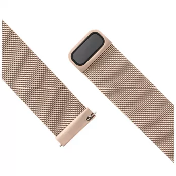 Náramok na hodinky FIXED Mesh Strap Fixed 18mm nerezová oceľ rýchloupínací zlatý