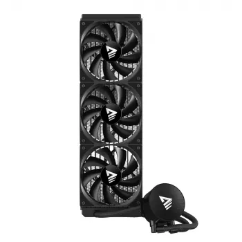 Sada kvapalinového chladenia SAVIO NOX 360 mm (3×120-mm ventilátory, medená základňa, hliníkový radiátor) čierna, 600–1800 ot/min