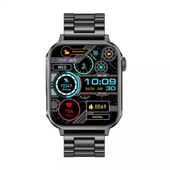 Smartwatch Colmi P80 oceľ čierna s Bluetooth a meračom tepu