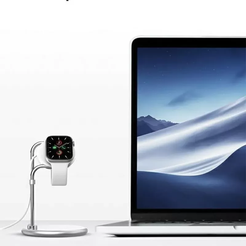 Nabíjací stojan pre Apple Watch SAW-300 indukčný strieborný