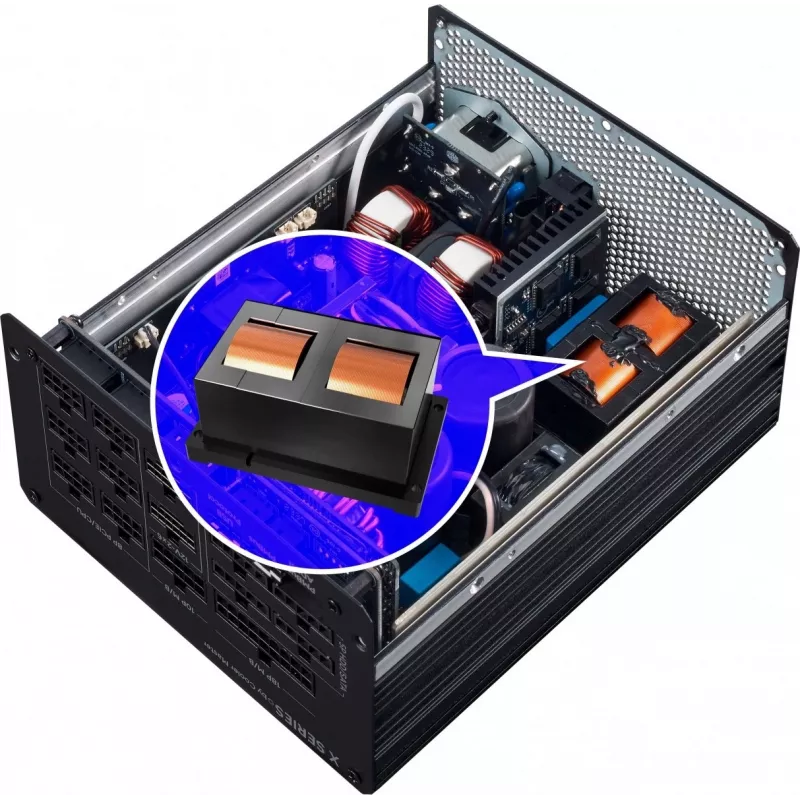 Napájací zdroj Cooler Master X Mighty Platinum 2000W 230V, ATX 24-pol, 80 PLUS Platinum, čierny, 12 cm ventilátor