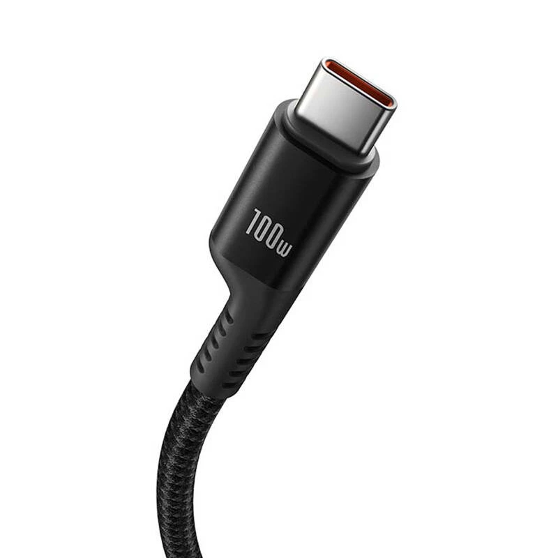 Baseus Fish-Eye USB-C na USB-C rýchlonabíjací kábel 1 m 100 W čierny