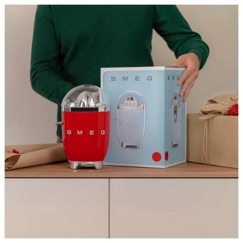 Elektrický lis na citrusy Smeg CJF11RDEU 70 W červený nehrdzavejúca oceľ