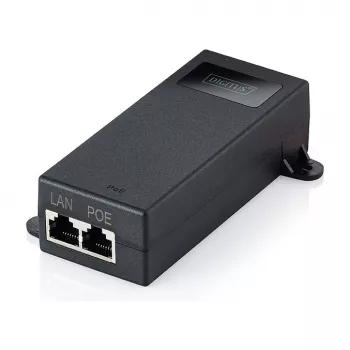 PoE++ Injector DIGITUS DN-95104-1 — Gigabit Ethernet 802.3bt, 60 W, 55 V, 100 m, čierny