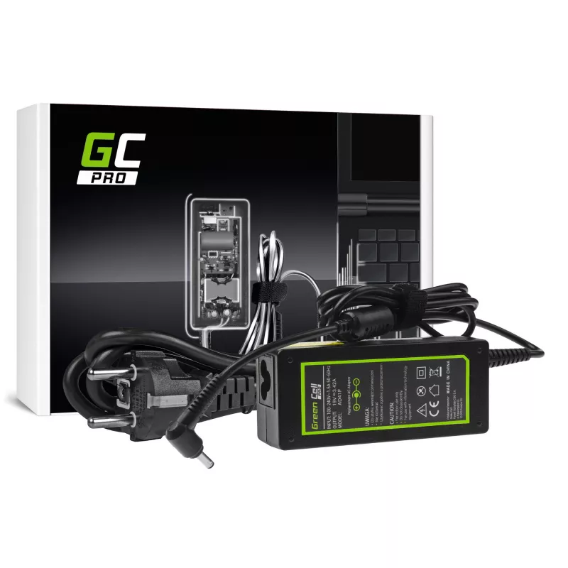 Napájací zdroj Green Cell AD41P 65W pre ASUS notebooky, 19V 3,42A, interiér, čierny