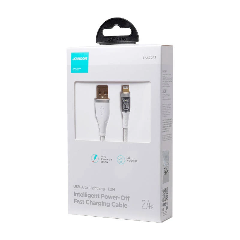 Kábel USB-A na Lightning Joyroom S-UL012A3 2,4 A 1,2 m biely