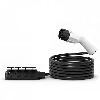 AKYGA AK-SC-E27 V2L adaptér Type 2 na 4x Schuko 16A 3m