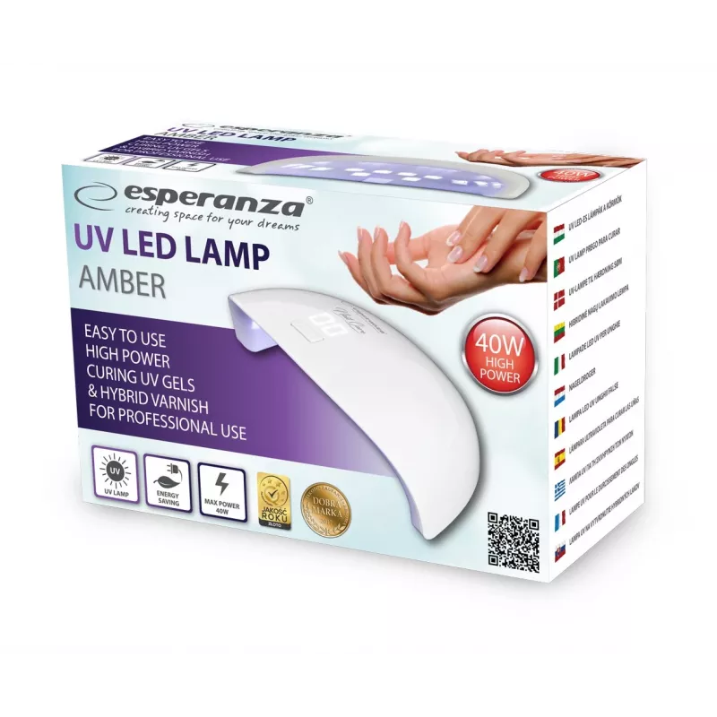 Esperanza EBN009 Amber UV/LED lampa na nechty, 40 W