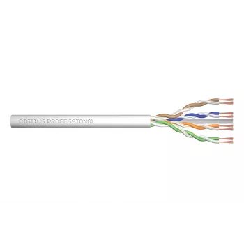 Sieťový kábel Digitus CAT 6 U/UTP krútený patch kábel, nezakončený 100 m, sivý