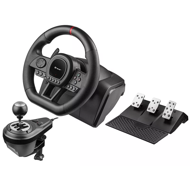 Volant Tracer SimRacer Manual Gearbox 6in1 s pedálmi a radiacou pákou, PC/PS4/PS3/Xbox One/Xbox 360/Switch