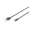 Assmann USB 2.0 prepojovací kábel. typ A - Micro B M/M. 1,0 m. USB 2.0 kompatibilný. UL. bl (AK-300110-010-S)