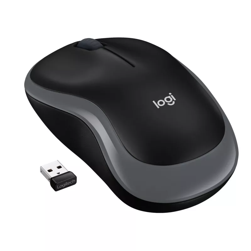 Logitech M185 bezdrôtová optická myš obojručná sivá 910-002238