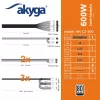 Akyga AK-C2-800 Classic 800 W ATX napájací zdroj, čiastočne modulárny, aktívne PFC, 120 mm ventilátor