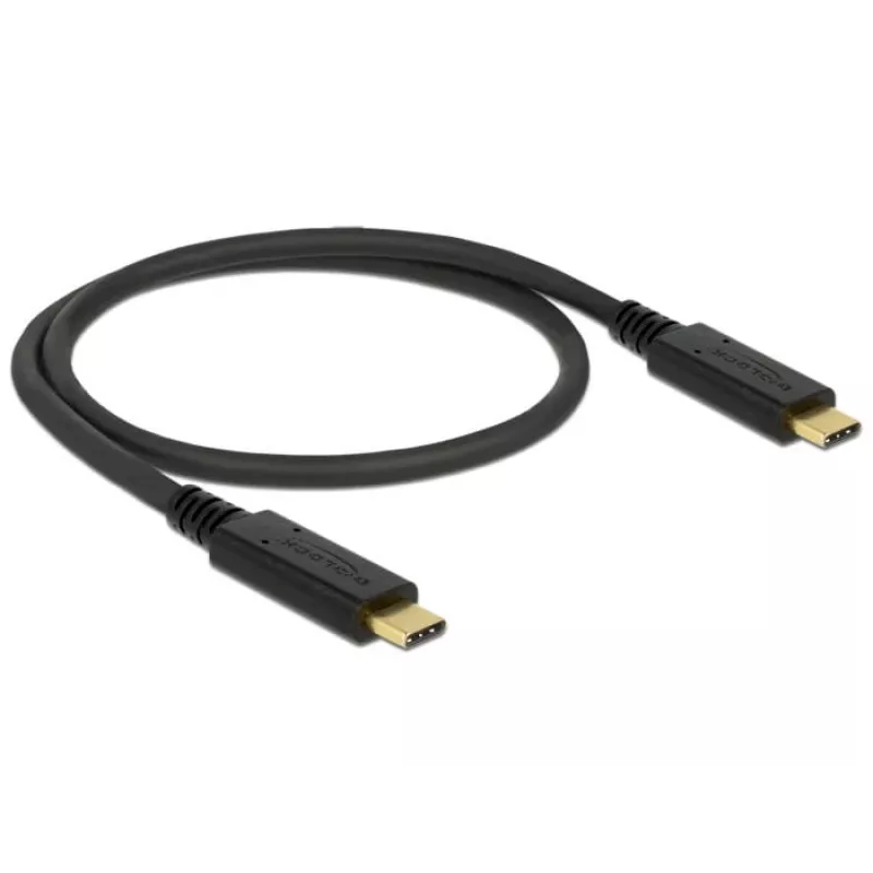 USB kábel DeLOCK 83042 USB 3.2 Gen 2 0,5 m USB C čierny