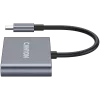 USB-C 3-in-1 hub CANYON DS-3 tmavosivý – USB-C na USB-A + HDMI + PD priechod