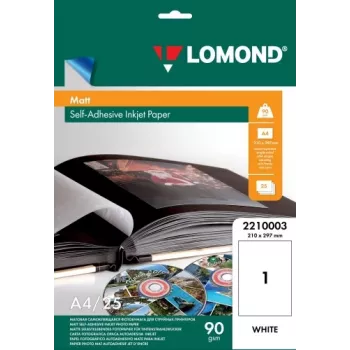 Lomond samolepiaci atramentový fotopapier matný A4 25 listov