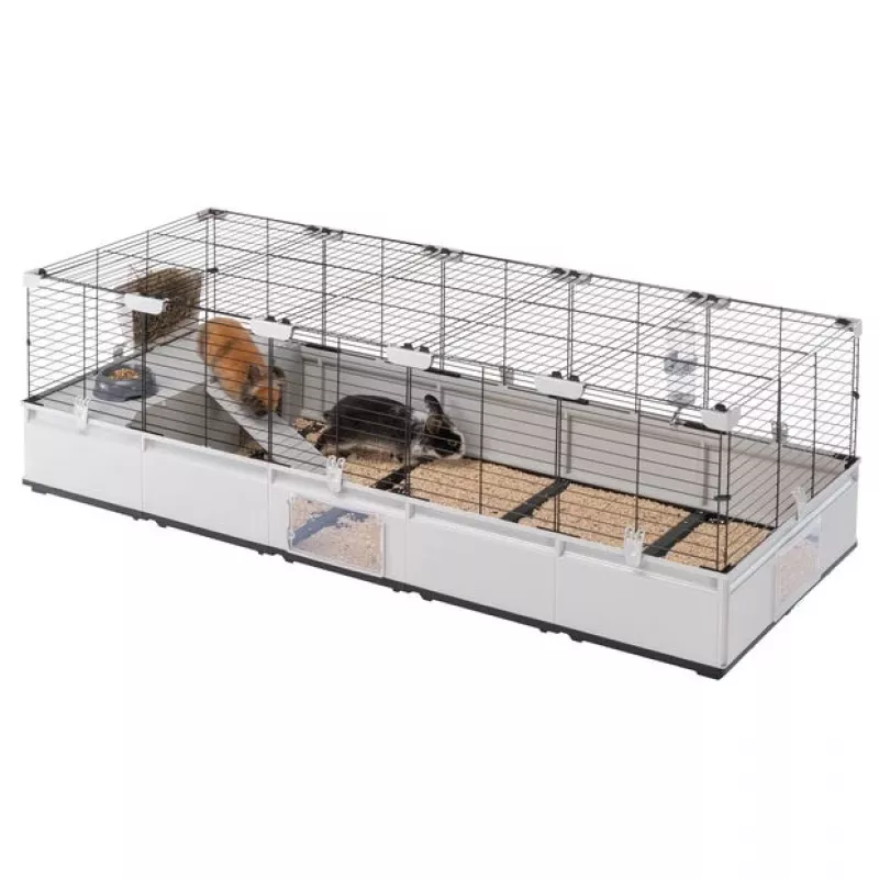 FERPLAST Modular 4 – klietka pre králiky a morčatá domáce – 179 x 72 x 56 cm