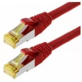 Sieťový kábel Helos Cat 6a S/FTP 7,5 m červený