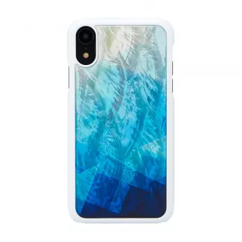 Puzdro na smartphone iKins pre iPhone XR — zvonku modré jazero, vnútri čierna