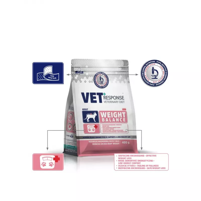 VET RESPONSE Weight balance - suché krmivo pre mačky - 400 g