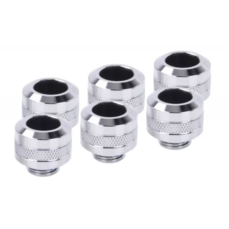 Sada fittingov Alphacool 17474 — mosadzno-chrómové konektory, Ø 22 mm, výška 20 mm