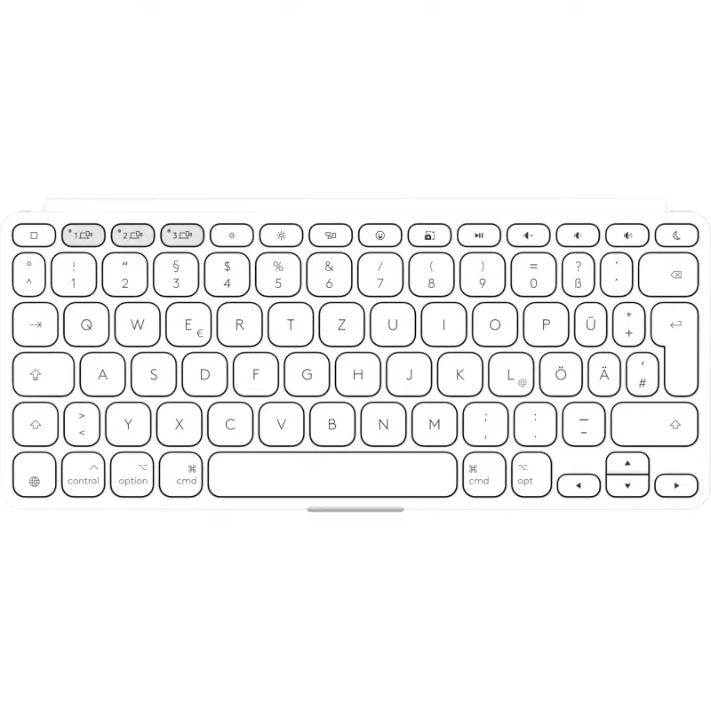 Logitech Keys-To-Go 2 920-013005 bezdrôtová klávesnica pre iPad, integrovaný kryt, QWERTZ (nemecká), svetlosivá