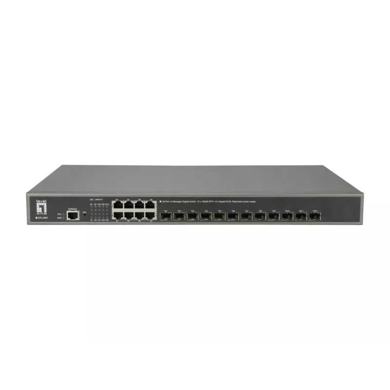 LevelOne GTL-2091 Managed L3 Gigabit Ethernet (10/100/1000) sivá
